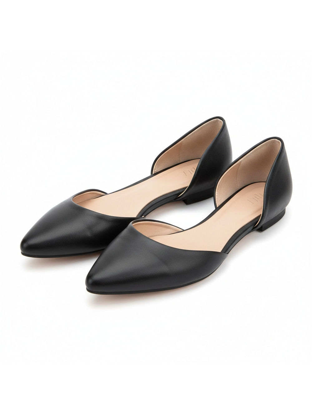 J jill D’Orsay black leather pointed toe flats clean girl old money whimsigoth